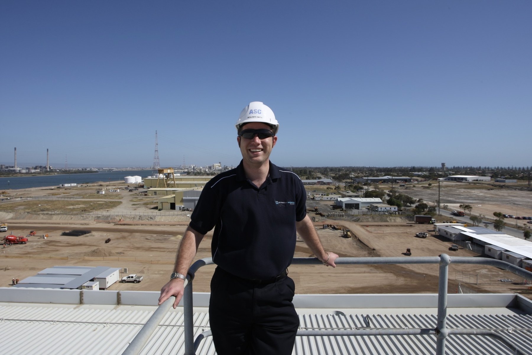 Benjamin Smith at the ASC shipyard timelapse camera viewpoint in 2007.