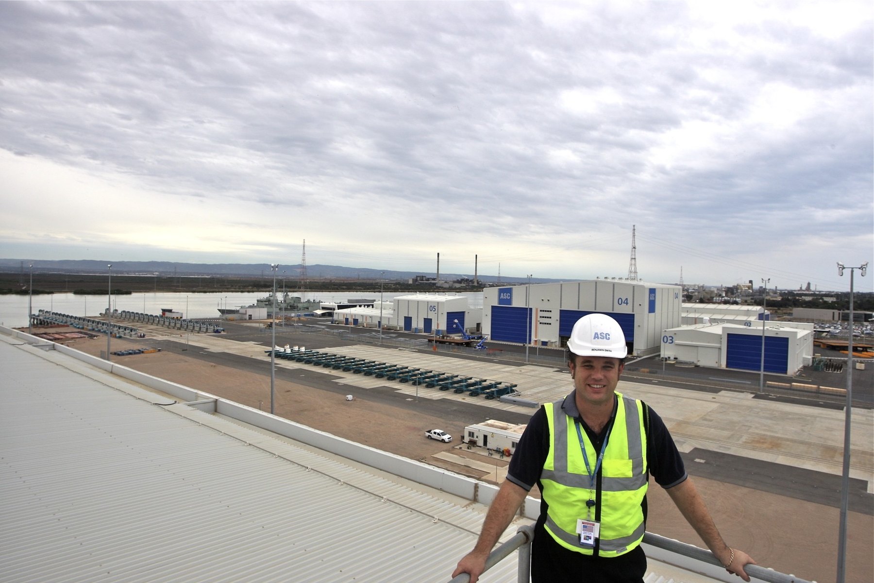 Benjamin Smith at the ASC shipyard timelapse camera viewpoint in 2010.